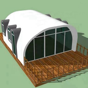 Module circulaire à dôme, cabane à bulles, cabane, chalet, cabane, berceau, lodge, parasol, housset, benab, mainbonnette, hangar, Igloo - Product Image 5