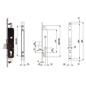 ISEO LAF49044 # porte di sicurezza con serratura a triplo profilo senza cilindro Made in Italy - Product Image 1