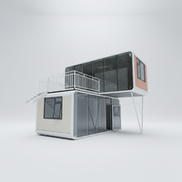 Maison préfabriquée de luxe contemporaine à double étage de haute qualité pour usage bureautique avec garantie d'un an
