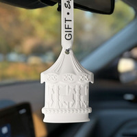 Diffuseur d'huiles essentielles en porcelaine en forme de fleur, désodorisant suspendu pour voiture et armoire, en plâtre céramique parfumé, cadeau de luxe très prisé