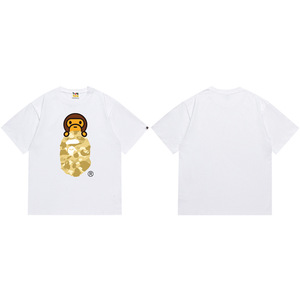 Camiseta Casual de Manga Corta con Cuello Redondo para Hombre y Mujer, 100% Algodón Tejido, Estampado de Dibujos Animados en 3D, Estilo Urbano, Logotipo Personalizado, Transpirable y de Secado Rápido - Product Image 4