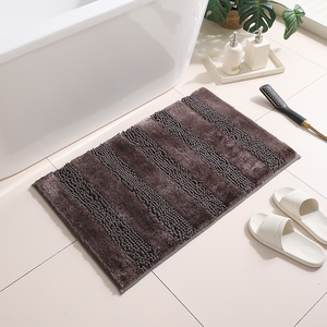 Alfombra de <span class=keywords><strong>baño</strong></span> de microfibra absorbente de agua ultra suave clásica personalizada, alfombra de <span class=keywords><strong>baño</strong></span> seca lavable a máquina, chenilla brillante, nuevo tejido - Product Image 3