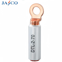 Connecteur Bimétallique DTL-2 Cuivre-Aluminium à Sertir, Plaqué Étain, pour Câble d'Alimentation, Gamme de Fils 10-630mm, Connexion Enfichable/Poussoir