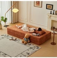 Canapé-lit modulable en tissu, rembourrage en éponge compressée, pour petit appartement, salon, décontracté, pour la pause déjeuner, double pliage