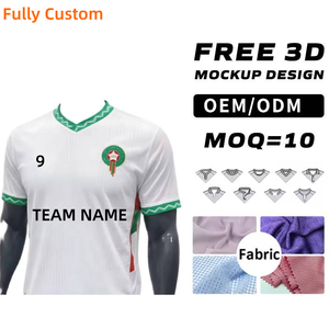 Desain Kaos Sepak Bola Sublimasi Berkualitas Tinggi, Ringan, dan Bernapas, Jersey Pertandingan Sepak Bola yang Dapat Dikustomisasi - Product Image 1