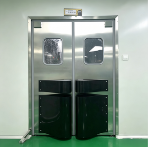 Puertas Corredizas Industriales de Empuje y Tracción, Ventanas de Observación, Cortinas Selladas para Alimentos y Electrónica |   Acero Inoxidable Anticolisión | - Product Image 3