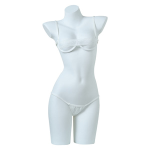 Conjunto de lencería sexy de tres piezas con diseño calado, aros y efecto push-up. - Product Image 3