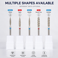 Fraise à ongles diamantée 3/32 pouces avec logo personnalisé pour nettoyage des cuticules, manucure et pédicure, professionnelle, pour lime électrique, vente en gros