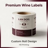 Étiquettes de bouteille de vin personnalisées de luxe, imperméables, durables, résistantes à l'huile, autocollantes, papier texturé spécial, impression UV en relief, artisanat