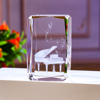 Petit Pont Cristal 3D Laser Cube Musique Même Affichage Souvenir Presse-papiers Cristal Gravé Au Laser K9 Cristal Artisanat pour Enfant Cadeau