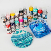 Ensemble de coulée d'ours et de peinture acrylique fluide non toxique DIY
