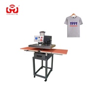 Nouvelle machine de transfert thermique semi-automatique à double station pour l'embossage de vêtements