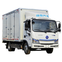 Foton chinois nouvelle énergie électrique pure 120KWh alimenté par batterie au lithium cabine unique 4x2 camions électriques gauche fermé Van 120KWh