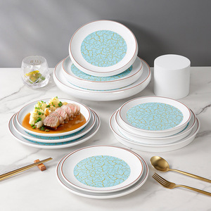 Xiangyuan Meipanzi Round Commercial Restaurant <b>Plates</b>, Hot Pot <b>Plates</b>, Imitation Porcelain Cold Dish <b>Plates</b>, <b>Melamine</b> Tableware - Product Image 2