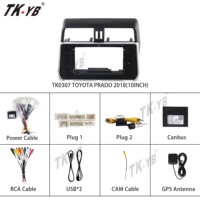 Cadre de radio de voiture TK de 10 pouces, accessoires de tableau de bord de voiture pour Toyota Prado, vente chaude