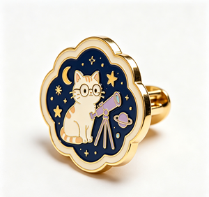 Pin de Solapa de Gato Esmaltado 3D de Aleación de Zinc, Insignia de Recuerdo con Temática Espacial para Accesorios de Ropa - Product Image 4