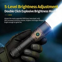 Nouvelle lampe torche haute puissance, super brillante, LED, en alliage d'aluminium, rechargeable, pour l'alpinisme, le camping, de qualité militaire, compacte