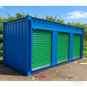 Conteneur de stockage portable de 20 pieds ou 40 pieds avec portes enroulables pour entrepôt de champ pétrolier, garage domestique ou chantier de construction - Product Image 1