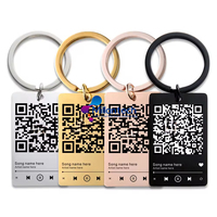 Fabrikpreis Individueller QR-Code Schlüsselanhänger Lieblingslied QR-Scan Schlüsselring Musik-Schlüsselanhänger Hundemarke Katzenlied Firmeninformationen