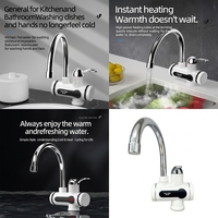 Chauffe-eau électrique instantané 3000W pour salle de bain, robinet avec affichage numérique, poignée rotative, double mode chaud-froid pour maison et camping-car