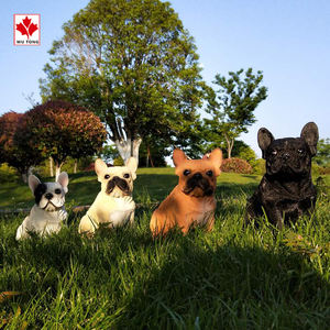 Kunden spezifische lustige Harz-Tier-Hunde figur Französische Bulldoggen-Statue für Garten dekoration - Product Image 5