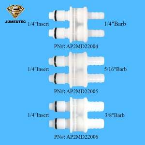 Conector médico de doble lengüeta, todo plástico, válvula de liberación rápida, acoplamiento de manga de tubo de fluido de agua - Product Image 6