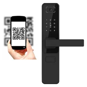 Hotel Rumah QR Code Scanner Door Lock Sistem Otomasi Digital Elektronik Smart Door Lock