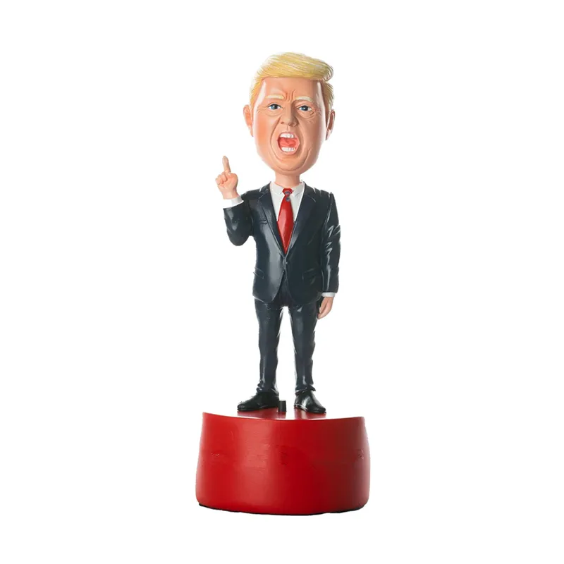 Personalizada MAGA 2024 Talking Bobble Head Doll resina frases icónicas figuras de juguete persona famosa para uso doméstico o regalo