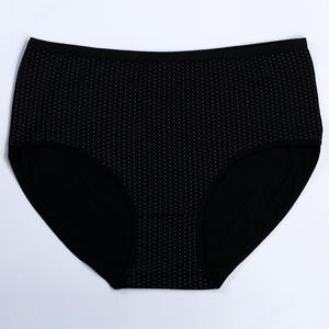 Rusland Explosieve Groothandel Dames Katoen Hoge Stretch Comfortabele Mid-Rise Bedrukte Polka Dot Plus Size Ondergoed Moeder Slips - Product Image 5