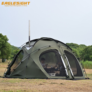 High-End 40D Nylon Silver Coated <b>Large</b> Dome <b>Tent</b> Luxury Waterproof PU Self-Standing 6-8 Person Camping <b>Tent</b> with One Bedroom - Product Image 1