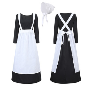 Costume d'Halloween <span class=keywords><strong>Ferme</strong></span> Européenne Robe Femme Café Maid Cosplay Costume de Scène - Product Image 4