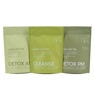 Bolsa Ziplock de té de desintoxicación adelgazante de pie con logotipo personalizado al por mayor, bolsa de embalaje biodegradable de 250g y 500g para dejar <span class=keywords><strong>Macha</strong></span> - Product Image 3