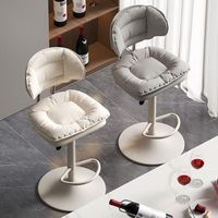 Tabourets de bar modernes réglables en métal pour hôtel, restaurant, salon de beauté, coiffure, chaises à grand dossier