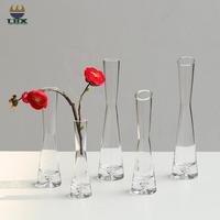 Fabricant de vases à fleurs de bureau en gros à cylindre transparent hydroponique pour arrangement floral Vase en verre