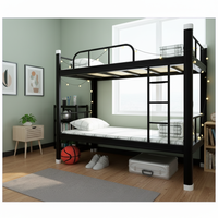 Lit superposé en acier pour écoles, lit superposé pas cher pour adultes, lit double en métal robuste, Camas métalliques