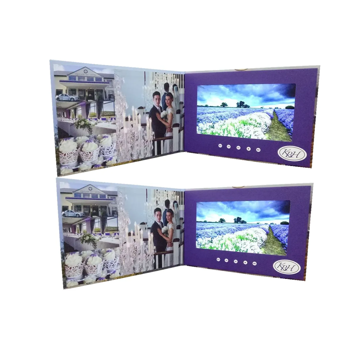 Wholesale and Retail Customization10inch LCD USB Smart Flip 1080P Color Screen HD Photo Xmas Greeting Card Media Player