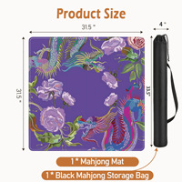 Tapis de mahjong personnalisé de style chinois en caoutchouc naturel écologique pliable antidérapant et insonorisant pour table de jeu