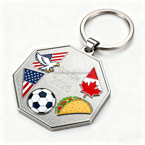 2026 Tùy Chỉnh Sang Trọng Kim Loại Thép Không Gỉ Keyring Bóng Đá Thể Thao Chủ Đề Lưu Niệm Xe <span class=keywords><strong>Keychain</strong></span> - Product Image 2