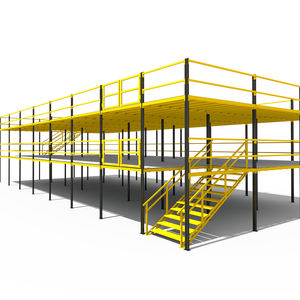 倉庫用中二階プラットフォーム 産業用メザニンラックシステム 中二階フロアラックシステム - Product Image 1