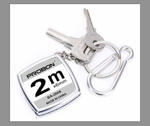 Llavero de Metal de 2M/6,5 pies, Mini cinta métrica de acero pequeña, cinta métrica de acero de doble escala en pulgadas - Product Image 3
