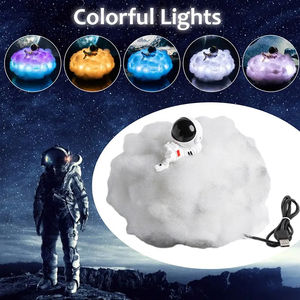Lampe Astronaute Nuages Colorés LED Spéciale Effet Arc-en-ciel USB Veilleuse Chambre d'Enfant Lampe de Nuit Créative Cadeau d'Anniversaire - Product Image 2