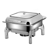 Chauffe-plat commercial haut de gamme en acier inoxydable pour petit-déjeuner buffet en libre-service pour hôtels restaurants alimentés au gaz
