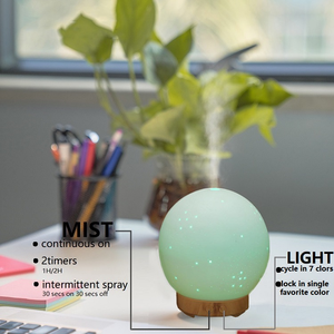 Hot Selling Classic Round Shape Ultrasonic Custom LOGO 100ml Stone Decorative Ceramic Natural Air Nebulizer Water Humidifier - Product Image 4