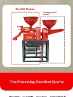 Moulin à céréales intégré automatique, décortiqueuse de riz, moteur en cuivre pur 2,6 kW, décortiqueuse de paddy multifonctionnelle pour la maison et la ferme