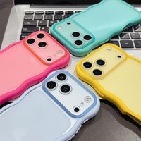 Coque de téléphone de luxe tendance à lignes ondulées, finition mate, pour iPhone 18 Pro Max 17 16 15 14 13 Pro Max, coque en silicone souple antichoc mate