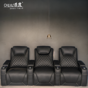 Wholesale Home Theater <strong>Recliner</strong> Sofa Genuine <strong>Leather</strong> Cinema <strong>Chairs</strong> <strong>UK</strong> Movie Hall Power Headrest Electric Seating Led Cup Holder - Product Image 3