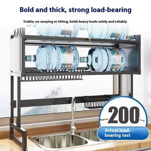 Gabinetes de Almacenamiento a Prueba de Polvo para Fregaderos, Venta al por Mayor de Fábrica, <span class=keywords><strong>Sin</strong></span> Perforación, Estantes de <span class=keywords><strong>Cocina</strong></span> para el Hogar con Puertas - Product Image 3