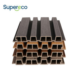 Panel de pared almenado WPC estriado coextrusión moderno para almacén al aire libre a prueba de humedad impermeable fácil limpieza - Product Image 5