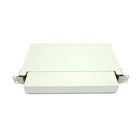 Boîtier de terminaison ODF à plaque perforée 1U 19 pouces 12, 24, 48 ports pour distribution en rack et montage sur cadre, OEM