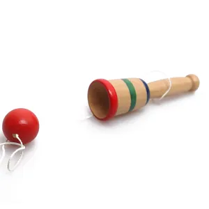 Anti Stress Safe Simple Kendama Wooden Bilboquet Cup and Ball Preschool Educational Toys for Children Outdoor Funny Games 2022